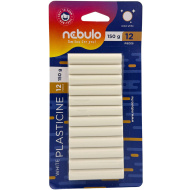 Nebulo: Set de plastilină alb natural, 12 buc., 150 g