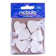 Nebulo: Set decorativ din carton cu mini inimi, 10 bucăți