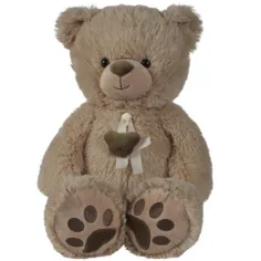 Nicotoy: Ursuleț de pluș maro cu panglică bej, 55 cm - Simba Toys