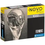 Novo Art: M. C. Escher - Mână cu sferă reflectoare puzzle de 1000 de piese - Clementoni