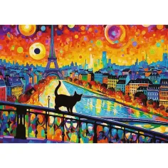 O pisică la Paris puzzle de 1000 de piese HQ - Trefl imaginea 2