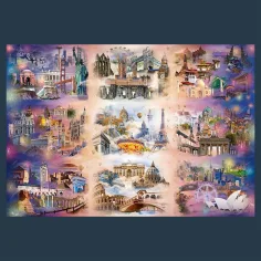 Orașe printre nori puzzle de 13500 piese UFT - Trefl imaginea 2