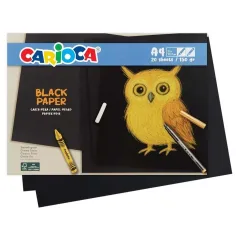 Pachet cu 20 de coli A4 negre - Carioca