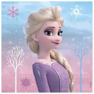 Pachet de 20 de șervețele din hârtie cu două straturi, model Elsa din Frozen 2.