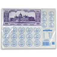 Pachet de bani de jucărie din hârtie și monede decupabile