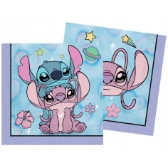 Pachet de șervețele de hârtie Disney Stitch și Angel, 20 bucăți, 2 straturi