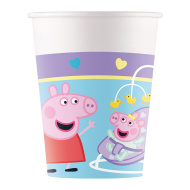 Pahare de hârtie Peppa Pig, set de 8 bucăți, 200 ml