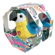Papagal de pluș interactiv Happy Yappers albastru