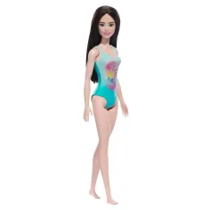 Păpușă Barbie Beach în costum de baie cu model albastru - Mattel imaginea 2