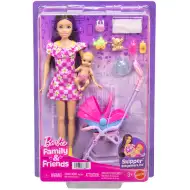 Păpușa Barbie cu rochie cu flori, set de joacă bone pentru copii - Mattel