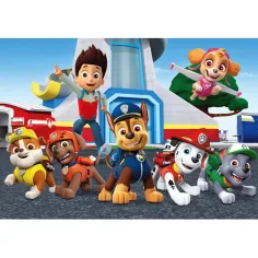 Patrula Cățelușilor gata de acțiune puzzle maxi supercolor 104 piese - Clementoni imaginea 2