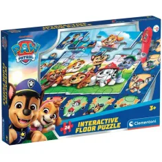 Patrula Cățelușilor puzzle interactiv pentru podea, 24 de piese - Clementoni