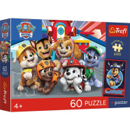 Patrula Cățelușilor puzzle premium plus de 60 piese pentru copii, cu poster - Trefl