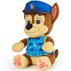 Patrula cățelușilor: Figurină de pluș pentru dormit Chase, cu haină reversibilă, 25 cm - Spin Master imaginea 2