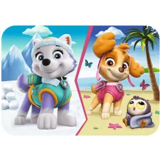 Patrula cățelușilor Sky și Everest aventură puzzle din lemn 24 piese - Trefl imaginea 2
