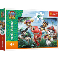 Paw Patrol Aventură de salvare a dinozaurilor, puzzle de 60 de piese - Trefl