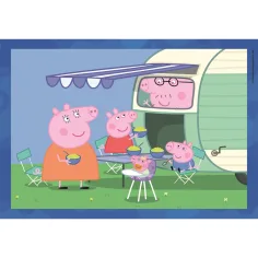 Peppa Pig 4 în 1 Supercolor puzzle - Clementoni imaginea 3