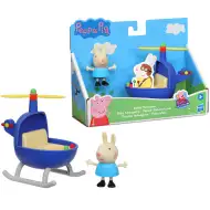 Peppa Pig: Set cu elicopter mic și figurina Iepurașul Rebecca - Hasbro