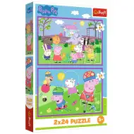 Peppa la locul de joacă puzzle 2x24 piese - Trefl