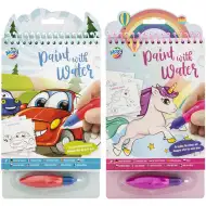 Pictează cu apă 5 foi plate de 23x14 cm în mai multe feluri.