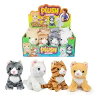 Pisicuță de pluș drăguță, 15 cm, în mai multe variante, 1 bucată