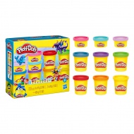 Play-Doh: 9 borcane de plastilină în culori vii 425g - Hasbro
