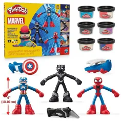 Play-Doh: Aventuri eroice Marvel - set de plastilină cu 3 figurine - Hasbro imaginea 2