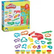 Play-Doh: set de modelaj cu animale, 20 de piese, cu 7 borcane de plastilină colorată - Hasbro