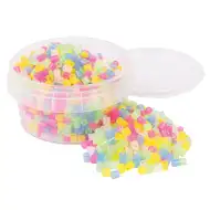 PlayBox: 1000 de mărgele MIDI de 5 mm, care se pot călca, în culori transparente deschise