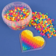 PlayBox: 1000 de mărgele MIDI de 5 mm pentru călcat în culori neon imaginea 2