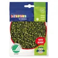 PlayBox: 1000 de mărgele MIDI de 5 mm, verde măsliniu, care se pot călca