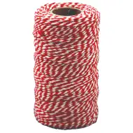 PlayBox: Ață de bumbac roșu-alb 100m