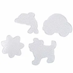 PlayBox: Bază de mărgele MIDI de 5mm care se pot călca - câine, mașină, pește, floare, pachet de 4 bucăți. imaginea 2