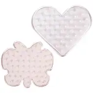 PlayBox: Bază pentru mărgele de călcat de 9mm cu 5 forme de fluture și 5 forme de inimă