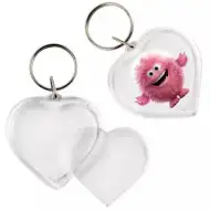 PlayBox: Breloc în formă de inimă transparentă, diametru de 5 cm, 1 buc.
