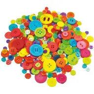 PlayBox: Butoane colorate în diferite mărimi, pachet de 500g.