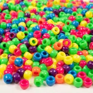 PlayBox: Cilindru cu mărgele colorate neon, pachet de 1000 bucăți