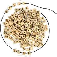 PlayBox: Cuburi de lemn natural pentru gătit, de 7x7mm, pachet de 300 bucăți.