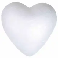 PlayBox: Decorațiune din polistiren în formă de inimă, 50mm, pachet de 25 bucăți.