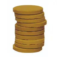 PlayBox: Disc de acuarelă galben ocru închis 30mm 1buc