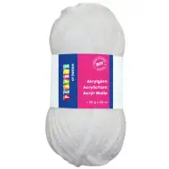 PlayBox: Fir acrilic 50g, 50m, culoare albă