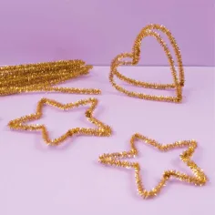 PlayBox: Fire de chenille de culoare aurie, 100 bucăți, 6mm imaginea 2