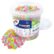 PlayBox: Mărgele MIDI de călcat de 5mm, mix transparent, borcan de 5000 bucăți