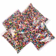 PlayBox: Mărgele MIDI de călcat de 5mm, set de 28.000 bucăți în 10 culori de bază.