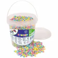PlayBox: Mărgele de călcat MIDI, pastel, 5 mm, în găleată, 5000 de bucăți