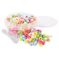 PlayBox: Mărgele de șirag strălucitoare de culoarea sidefului, 300 bucăți