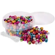 PlayBox: Mărgele metalice de înșirat, 300 bucăți