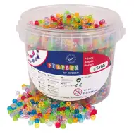 PlayBox: Mărgele mici transparente pentru înșirat, 5000 bucăți