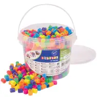 PlayBox: Mărgele termoadezive XL MAXI de 9 mm, culori neon, în găleată, pachet de 900 bucăți