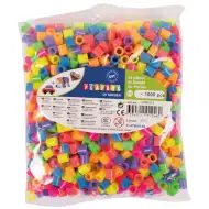 PlayBox: Mărgele termoadezive XL MAXI de 9 mm, culori neon, pachet de 1000 bucăți